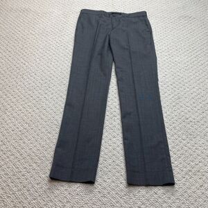 BLK DNM Dress Pants Mens 34 Regular Gray Wool Straight Trousers Slacks 34x32